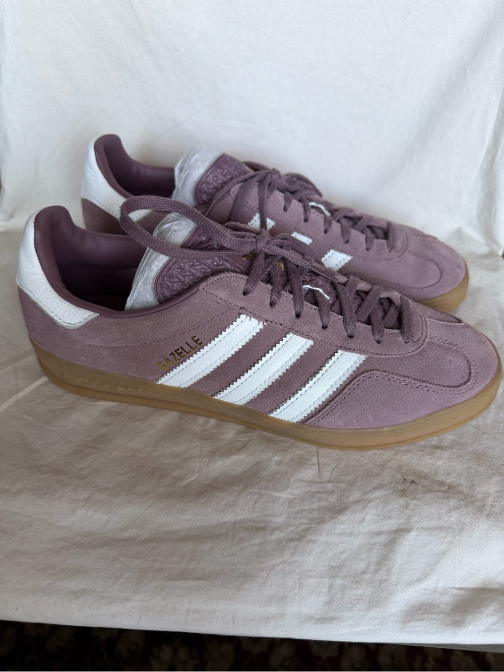 adidas Gazelle Women's Sneakers in Mauve with White Stripes